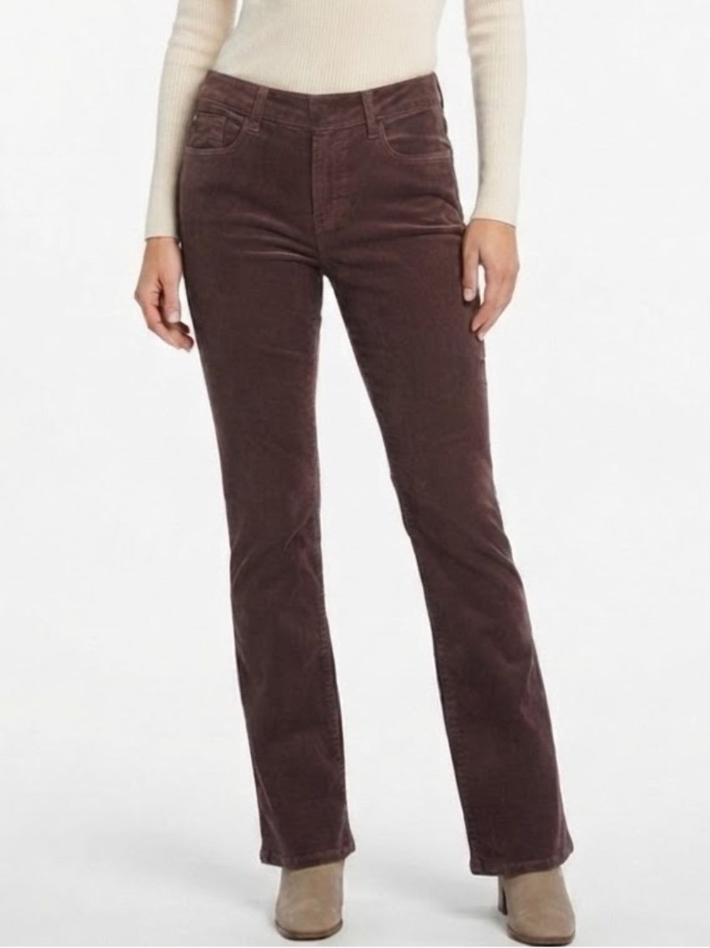 Pilcro Straight-Leg Corduroy Jeans in Brown - Picture 1 of 6
